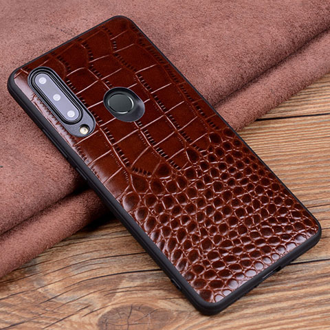 Custodia Lusso Pelle Cover R04 per Huawei P Smart+ Plus (2019) Marrone