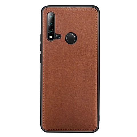 Custodia Lusso Pelle Cover R04 per Huawei P20 Lite (2019) Marrone