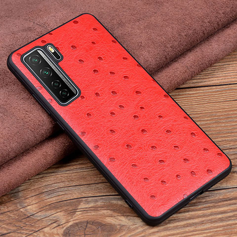 Custodia Lusso Pelle Cover R04 per Huawei P40 Lite 5G Rosso