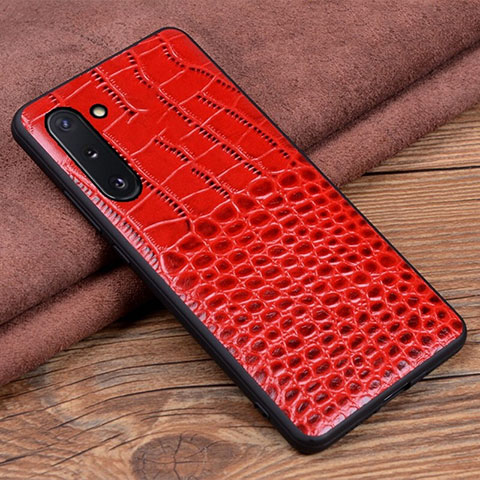 Custodia Lusso Pelle Cover R04 per Samsung Galaxy Note 10 Rosso