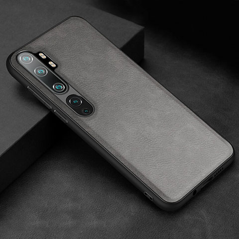 Custodia Lusso Pelle Cover R04 per Xiaomi Mi Note 10 Pro Grigio