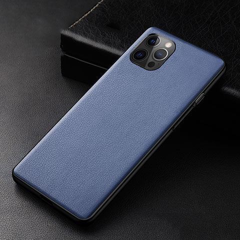 Custodia Lusso Pelle Cover R05 per Apple iPhone 12 Pro Blu