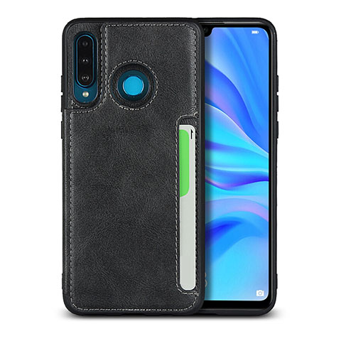 Custodia Lusso Pelle Cover R05 per Huawei Nova 4e Nero