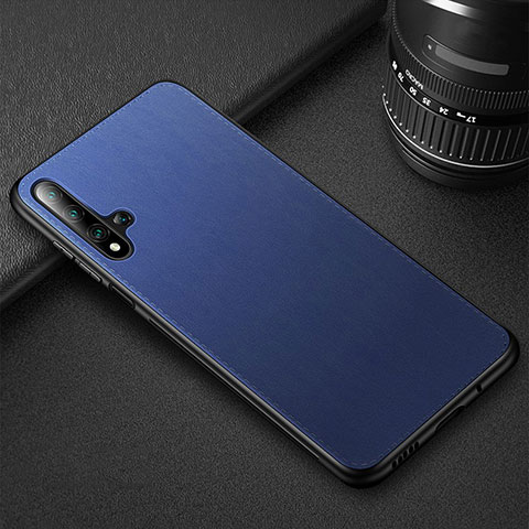 Custodia Lusso Pelle Cover R05 per Huawei Nova 5T Blu