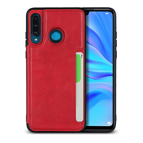 Custodia Lusso Pelle Cover R05 per Huawei P30 Lite Rosso