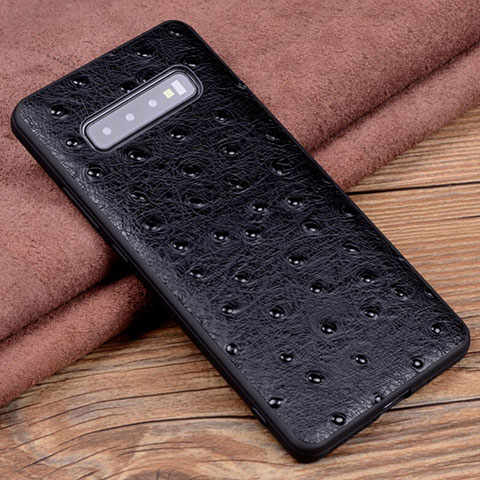 Custodia Lusso Pelle Cover R05 per Samsung Galaxy S10 5G Nero