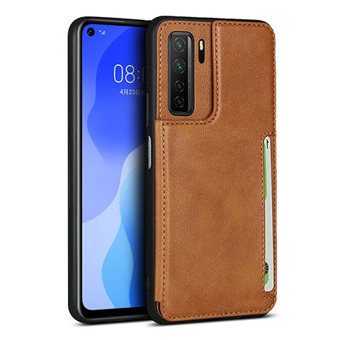 Custodia Lusso Pelle Cover R06 per Huawei Nova 7 SE 5G Arancione