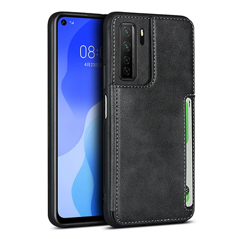 Custodia Lusso Pelle Cover R06 per Huawei Nova 7 SE 5G Nero