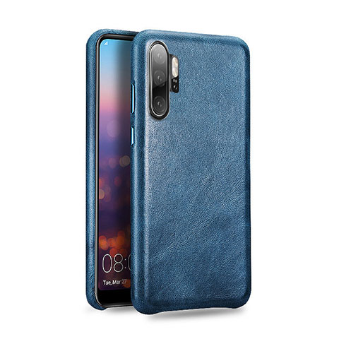 Custodia Lusso Pelle Cover R06 per Huawei P30 Pro Blu