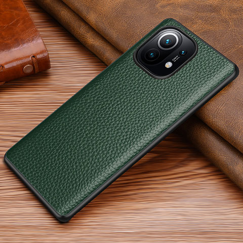 Custodia Lusso Pelle Cover R06 per Xiaomi Mi 11 Lite 4G Verde