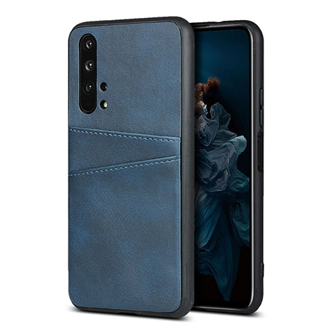 Custodia Lusso Pelle Cover R07 per Huawei Honor 20 Pro Blu