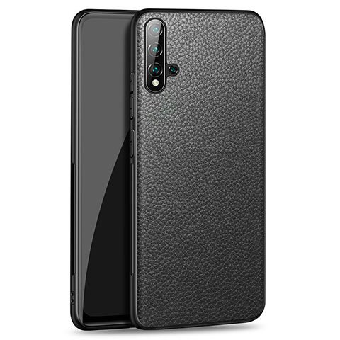 Custodia Lusso Pelle Cover R07 per Huawei Nova 5 Pro Nero