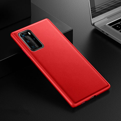 Custodia Lusso Pelle Cover R07 per Huawei P40 Pro Rosso