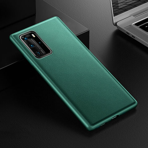 Custodia Lusso Pelle Cover R07 per Huawei P40 Pro Verde