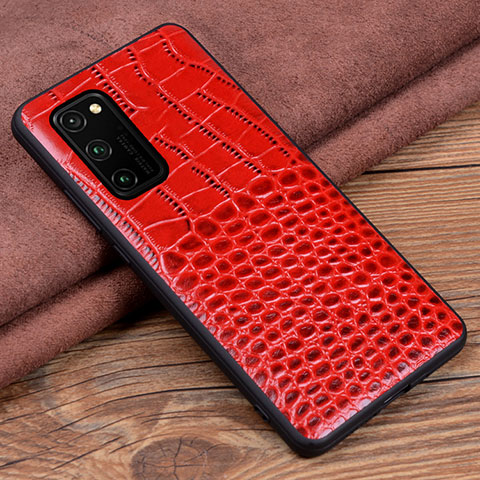 Custodia Lusso Pelle Cover R08 per Huawei Honor V30 5G Rosso