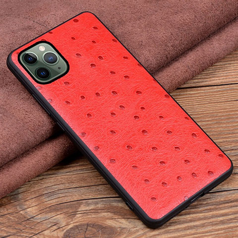 Custodia Lusso Pelle Cover R12 per Apple iPhone 11 Pro Max Rosso