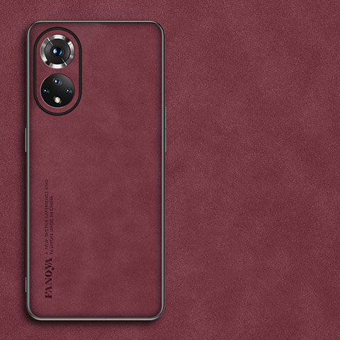 Custodia Lusso Pelle Cover S01 per Huawei Honor 50 Pro 5G Rosso