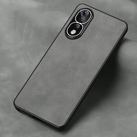 Custodia Lusso Pelle Cover S01 per Huawei Honor 80 Pro Flat 5G Grigio