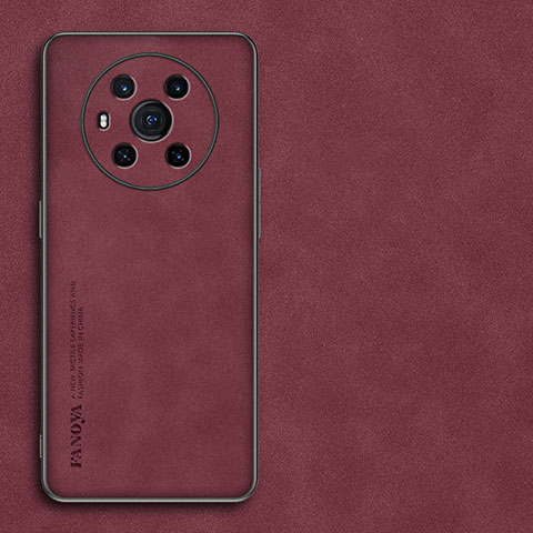 Custodia Lusso Pelle Cover S01 per Huawei Honor Magic3 5G Rosso