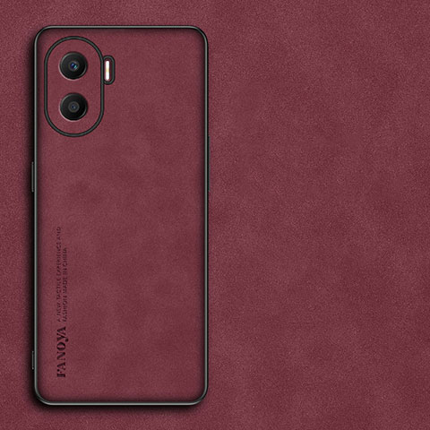 Custodia Lusso Pelle Cover S01 per Huawei Honor X40i 5G Rosso