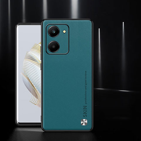 Custodia Lusso Pelle Cover S01 per Huawei Honor X7a Verde Notte