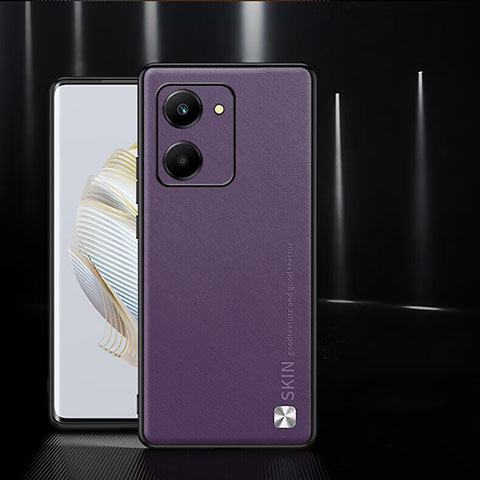 Custodia Lusso Pelle Cover S01 per Huawei Honor X7a Viola