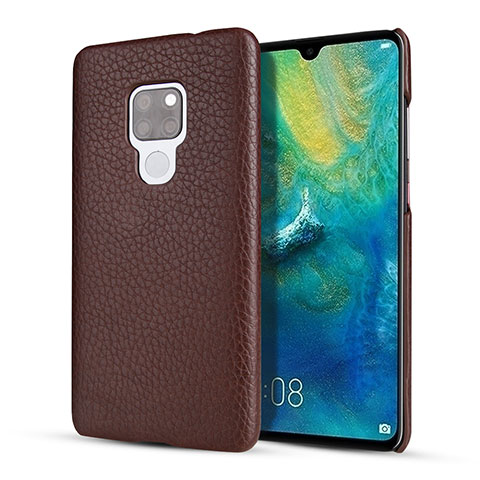 Custodia Lusso Pelle Cover S01 per Huawei Mate 20 Marrone