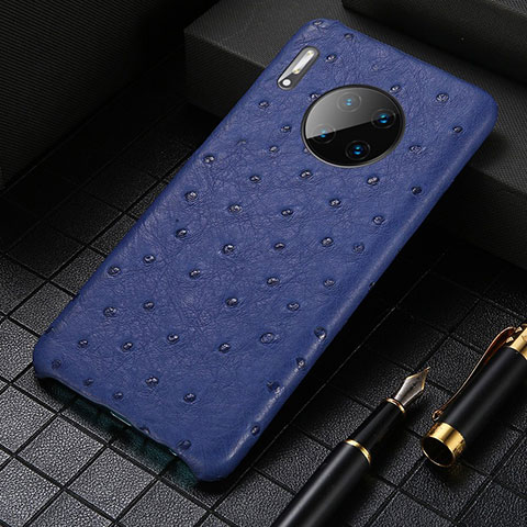 Custodia Lusso Pelle Cover S01 per Huawei Mate 30 Pro Blu