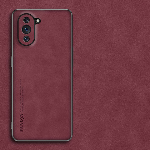 Custodia Lusso Pelle Cover S01 per Huawei Nova 10 Pro Rosso