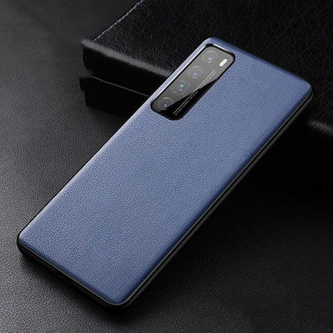 Custodia Lusso Pelle Cover S01 per Huawei Nova 7 Pro 5G Blu