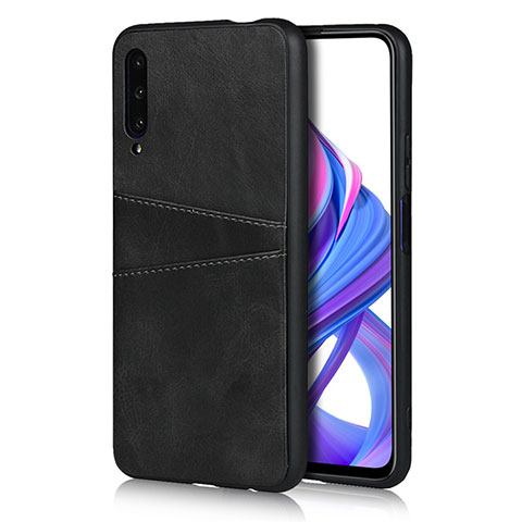 Custodia Lusso Pelle Cover S01 per Huawei P Smart Pro (2019) Nero