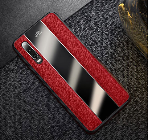 Custodia Lusso Pelle Cover S01 per Huawei P30 Rosso