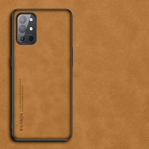 Custodia Lusso Pelle Cover S01 per OnePlus 9R 5G Arancione