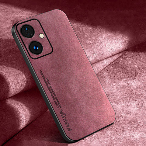 Custodia Lusso Pelle Cover S01 per Oppo A2 5G Rosso