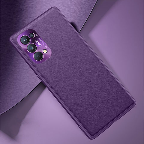 Custodia Lusso Pelle Cover S01 per Oppo Find X3 Lite 5G Viola