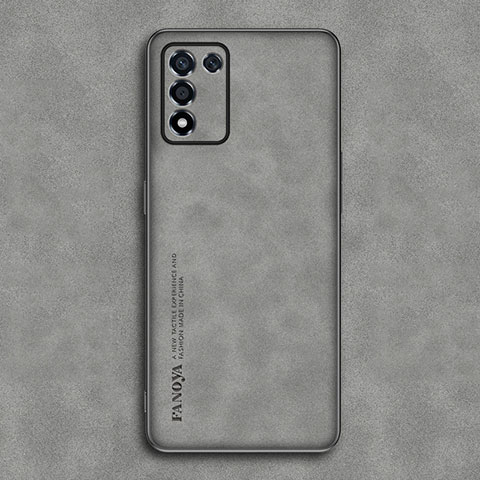 Custodia Lusso Pelle Cover S01 per Oppo K9S 5G Grigio