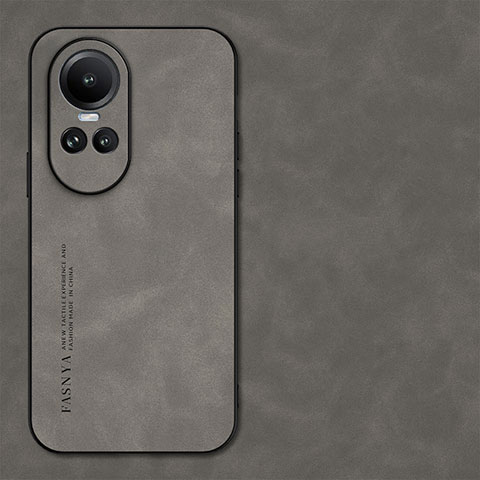 Custodia Lusso Pelle Cover S01 per Oppo Reno10 Pro 5G Grigio