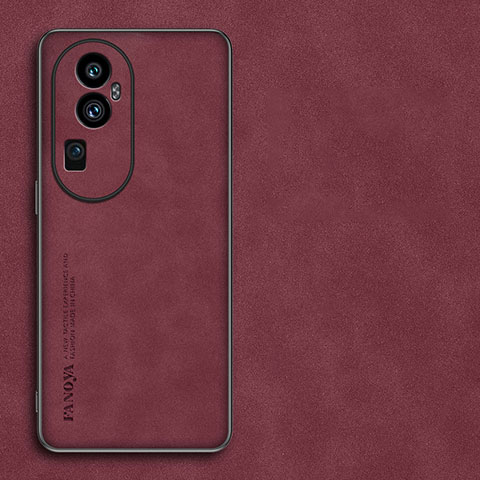 Custodia Lusso Pelle Cover S01 per Oppo Reno10 Pro+ Plus 5G Rosso