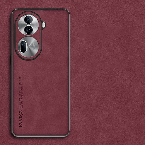 Custodia Lusso Pelle Cover S01 per Oppo Reno11 Pro 5G Rosso