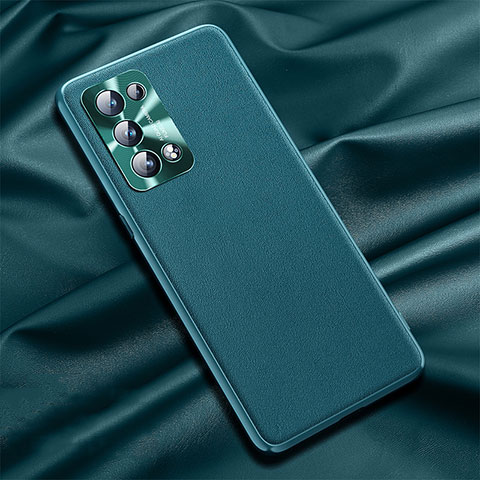 Custodia Lusso Pelle Cover S01 per Oppo Reno6 Pro 5G Verde