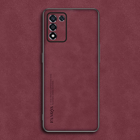 Custodia Lusso Pelle Cover S01 per Realme 9 SE 5G Rosso