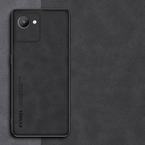 Custodia Lusso Pelle Cover S01 per Realme C30 Nero