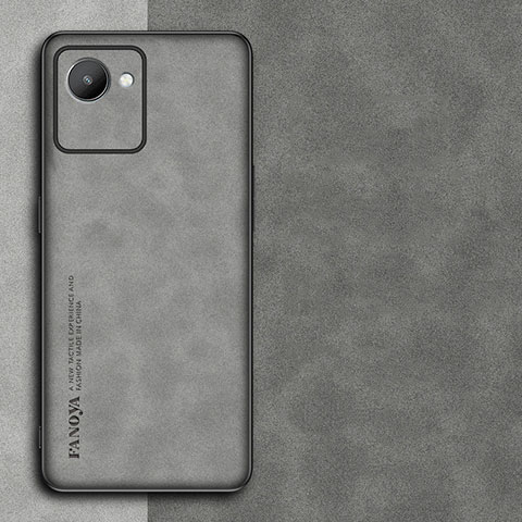 Custodia Lusso Pelle Cover S01 per Realme C30s Grigio