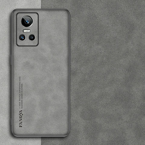 Custodia Lusso Pelle Cover S01 per Realme GT Neo3 5G Grigio