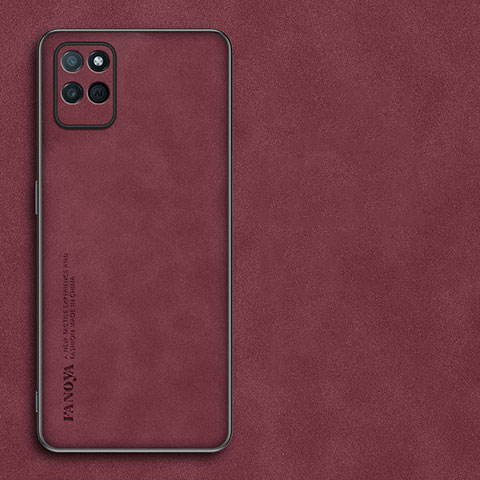 Custodia Lusso Pelle Cover S01 per Realme V11s 5G Rosso