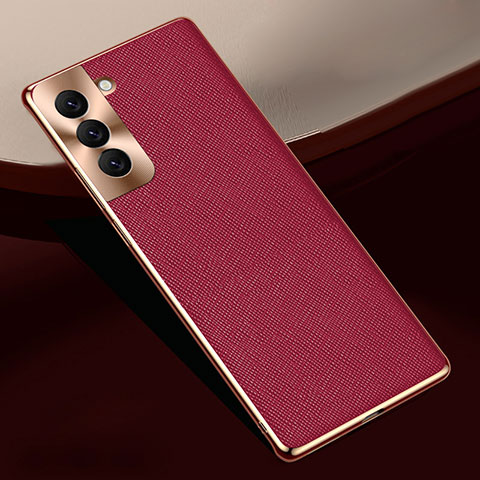 Custodia Lusso Pelle Cover S01 per Samsung Galaxy S22 Plus 5G Rosso