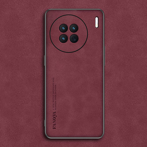 Custodia Lusso Pelle Cover S01 per Vivo X90 Pro 5G Rosso