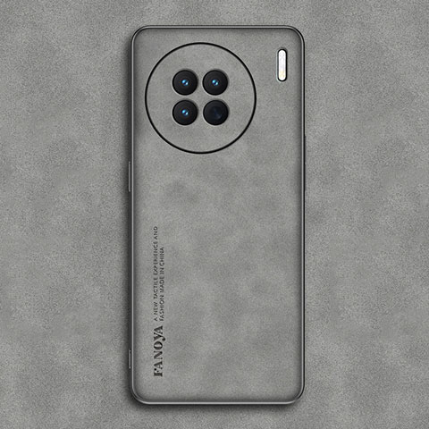 Custodia Lusso Pelle Cover S01 per Vivo X90 Pro+ Plus 5G Grigio