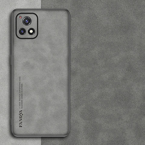 Custodia Lusso Pelle Cover S01 per Vivo Y54s 5G Grigio