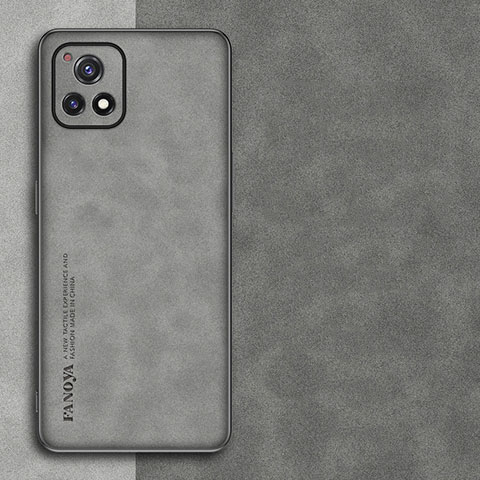 Custodia Lusso Pelle Cover S01 per Vivo Y72 India Grigio